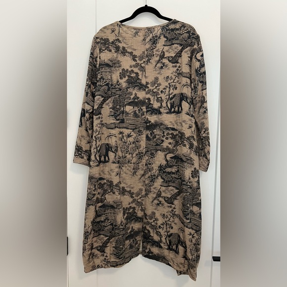 BUYKUD Vintage Asian Floral Cotton Midi Dress - Picture 5 of 9